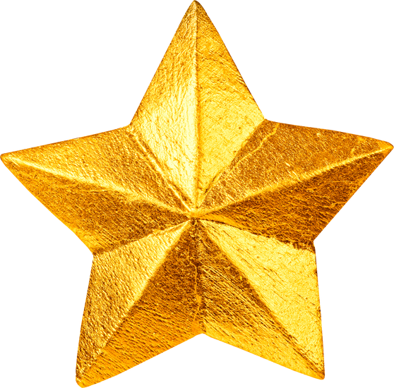 Golden Christmas Star Ornament